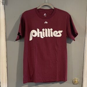 Majestic Philadelphia Phillies Name & Number‎ Tshirt - Halladay #34 Size S